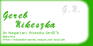 gereb mikeszka business card